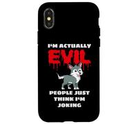 Carcasa para iPhone X/XS Ironía del Bebé I'm Actually Evil Malo Refranes Divertidos