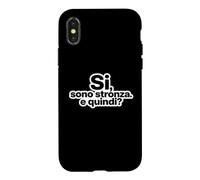 Carcasa para iPhone X/XS Ironia Italiana Si Sono Stronza E Quindi Tipografía