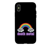 Carcasa para iPhone X/XS Ironic Death Metal Rainbow Diciendo Sarcástico