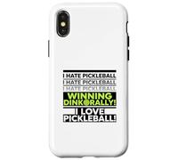 Carcasa para iPhone X/XS Irónico Jugador de Pickleball Aficionado a Beber un Tiro