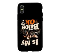 Carcasa para iPhone X/XS Is My Bike Ok Humor de Motocross al revés