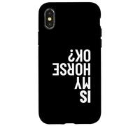 Carcasa para iPhone X/XS Is My Horse Okay Saltadores de Caballos Saltando Ecuestre Divertido