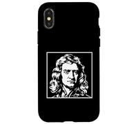 Carcasa para iPhone X/XS Isaac Newton Física Ciencia Retrato Vintage Gráfico