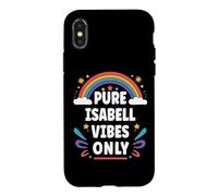 Carcasa para iPhone X/XS Isabell Vibes Only Cute Retro Girls Isabell Name