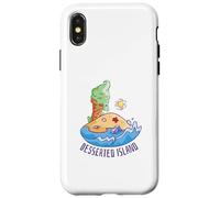 Carcasa para iPhone X/XS Isla Desierta Postre Divertido en la Playa Helado