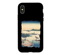 Carcasa para iPhone X/XS Isla Tsukuda en Musashi Hokusai Vintage Retro Arte Japonés
