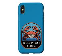 Carcasa para iPhone X/XS Isla Tybee Georgia Crab Coastal Beach Travel