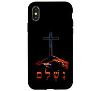 Carcasa para iPhone X/XS It is Finished - Hebrew Cross of Jesus Passover Easter