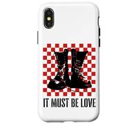 Carcasa para iPhone X/XS It Must Be Love 2 Tone Ska Music Checkerboard
