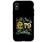 Carcasa para iPhone X/XS It’s My 79th Birthday Pink 79 Years Old Birthday Queen Party