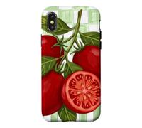 Carcasa para iPhone X/XS Italian Summer Tomatoes Beachy Coastal Botanical Decor