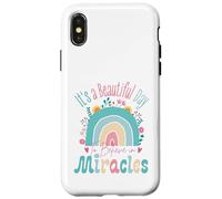 Carcasa para iPhone X/XS It's a Beautiful Day to Believe in Miracles Inspirational