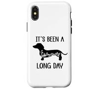 Carcasa para iPhone X/XS Its Been a Long Day Dachshund Funny Doxie Mom Dachshund Mama