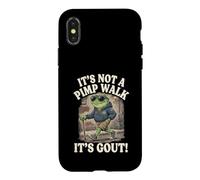 Carcasa para iPhone X/XS It's Not A Pimp Walk Its Gout Retro Frog Cane