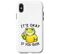 Carcasa para iPhone X/XS It's Okay If You Suck Funny Silly Frog Meme Sarcastic Humor