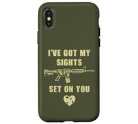 Carcasa para iPhone X/XS I've Got My Sights Set On You - Funny Sarcastic Gun Humor