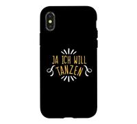 Carcasa para iPhone X/XS Ja Ich Will Tanza Divertida Frase de Baile