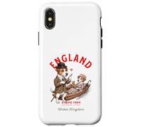 Carcasa para iPhone X/XS Jack-Russel-Terrier Perros Pareja Cita Muy Querido en Barco Inglaterra