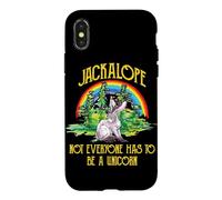 Carcasa para iPhone X/XS Jackalope Not Everyone Has To Be A Unicorn Rainbow Camping