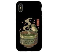 Carcasa para iPhone X/XS Japanese Frog Matcha Tea Time Té Verde Ukiyo-e Cottagecore
