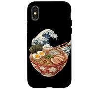 Carcasa para iPhone X/XS Japonés Ramen Bowl Ocean Kanagawa Wave Anime Food Noodle