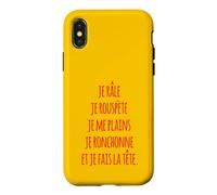 Carcasa para iPhone X/XS Je râle je rouspète je me Plains je ronchonne fais la tête