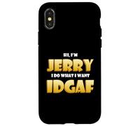 Carcasa para iPhone X/XS Jerry Costume Idgaf Funny Meme Halloween Costume For Jerrys