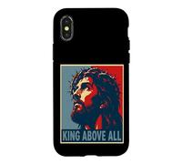 Carcasa para iPhone X/XS Jesucristo Rey sobre Toda Fe Cristiana