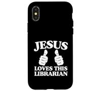 Carcasa para iPhone X/XS Jesús ama a Este Grupo de adoración de la Iglesia Cristiana bibliotecaria