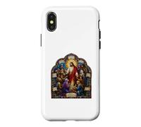 Carcasa para iPhone X/XS Jesús Bienaventuranzas Sermón Mosaico Gótico Arte Cristiano Icono