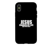 Carcasa para iPhone X/XS Jesús cambió mi Vida Pregúntame qué Tan Cristiano