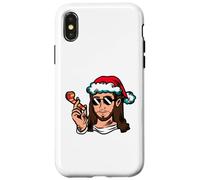 Carcasa para iPhone X/XS Jesús Feliz 73rd B-Day Te Veo Pronto Divertido Partido sarcástico