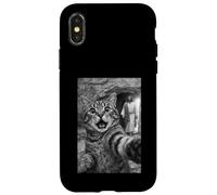 Carcasa para iPhone X/XS Jesús Gato Selfie Divertido Religioso Meme Foto