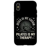 Carcasa para iPhone X/XS Jesus Is My Savior Pilates Is My Therapy