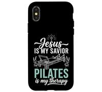 Carcasa para iPhone X/XS Jesus Is My Savior Pilates Is My Therapy