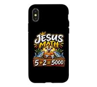 Carcasa para iPhone X/XS Jesús Matemáticas 2 Peces 5 Panes Alimentan La Biblia Milagrosa 5000