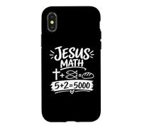 Carcasa para iPhone X/XS Jesús Matemáticas 2 Peces 5 Panes Alimentan La Biblia Milagrosa 5000