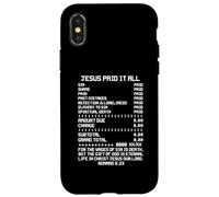 Carcasa para iPhone X/XS Jesús pagó Todo el Cristianismo Biblia Cristiana Romanos 6 23