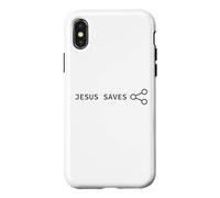 Carcasa para iPhone X/XS Jesus Saves! Share Node Minimal Text Evangelism Gospel