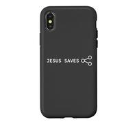 Carcasa para iPhone X/XS Jesus Saves! Share Node Minimal Text Evangelism Gospel