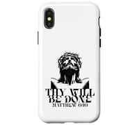 Carcasa para iPhone X/XS Jesús Tu Voluntad Hágase Verso de la Biblia Católica Mateo 6 10