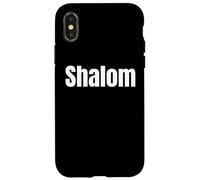 Carcasa para iPhone X/XS Jewish Hebrew Faith Phrase Design Shalom Chai
