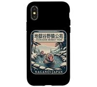 Carcasa para iPhone X/XS Jigokudani Snow Onsen Monkeys Nagano Park Japón Souvenir