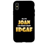 Carcasa para iPhone X/XS Joan Joke Idgaf Meme Funny Halloween Girl Costume For Joan