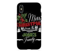 Carcasa para iPhone X/XS Jones Family Christmas Costume Muérdago Grupo a Juego