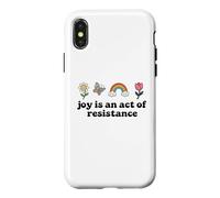 Carcasa para iPhone X/XS Joy is an Act of Resistance Rainbow Pride Month Human Rights