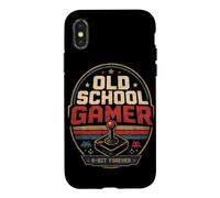 Carcasa para iPhone X/XS Joystick Arcade Old School Gamer de 8 bits para Siempre