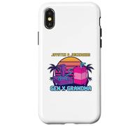 Carcasa para iPhone X/XS Joystick & Juiceboxes Gen X Grandma Retro 80s 90s Gamer