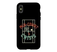 Carcasa para iPhone X/XS Juego de Palabras de Tenis Crisis en la cancha