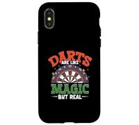 Carcasa para iPhone X/XS Jugador de Dardos Juego de Dardos Jugador de Dardos Amante Lanzamiento